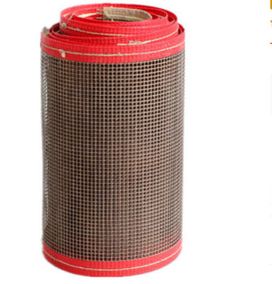 Καφέ PTFE επικαλυμμένη με γυάλινες ίνες υψηλής θερμοκρασίας μεταγωγική ζώνη μη κολλητική επιφάνεια